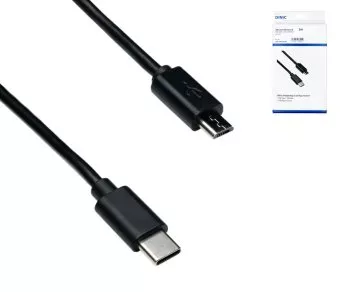 USB 3.1 Cable Type-C - micro B, black, Box, 1.00m, DINIC Box